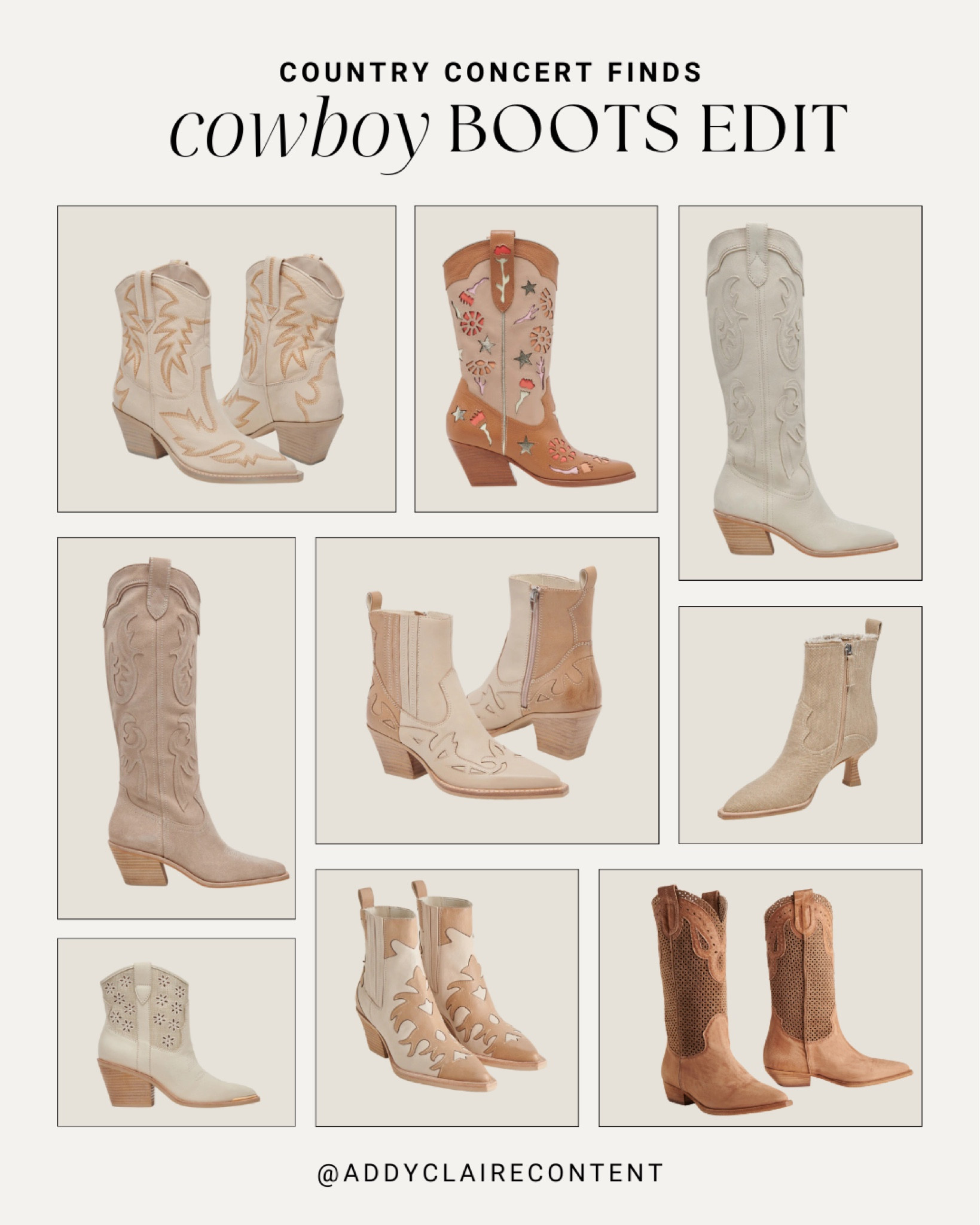 My favorite cowboy boots for 2024
Women's cowboy boots/ costal cowgirl outfit/ affordable women's boots/ amazon cowboy boots/ tall white boots/ country concert outfit

#LTKSeasonal #LTKFestival #LTKShoeCrush