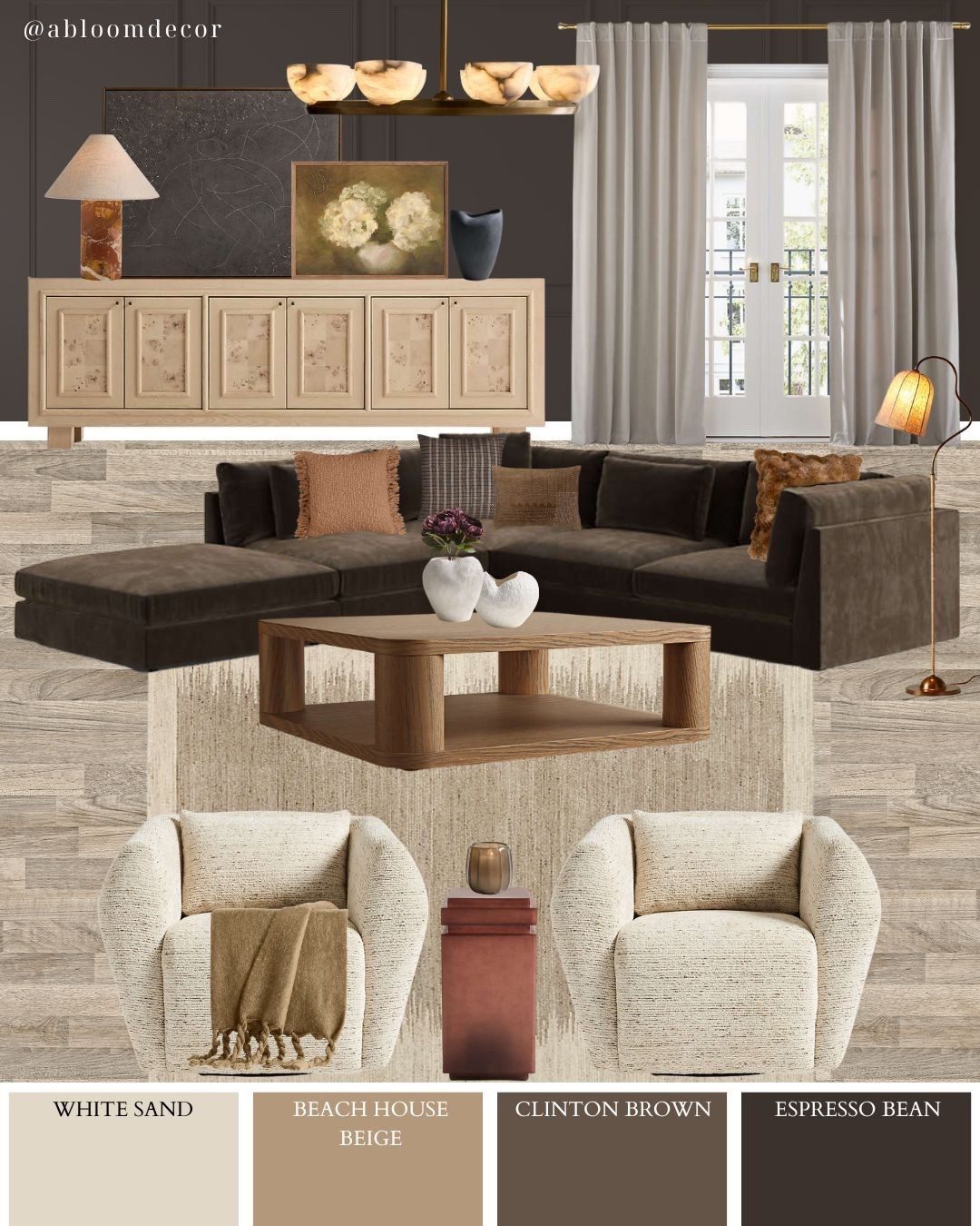 Textured Beige and Brown Living Room Mood Board

#LTKHome