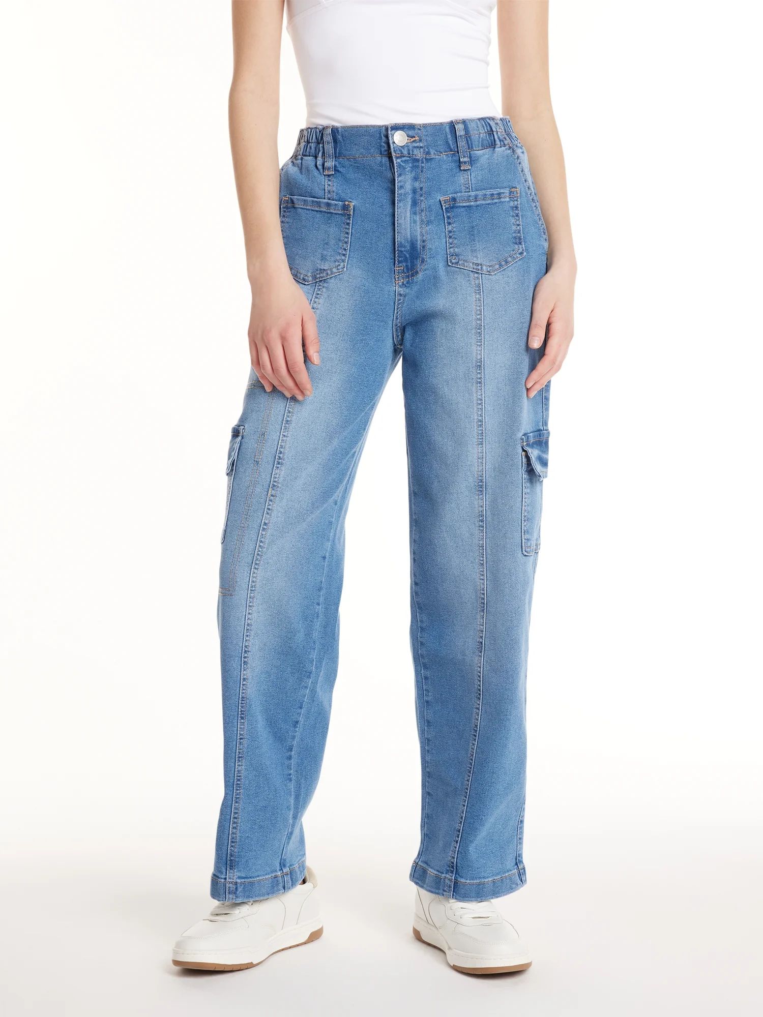 Madden NYC Women's Skater Cargo Jeans, Sizes XS-3XL | Walmart (US)