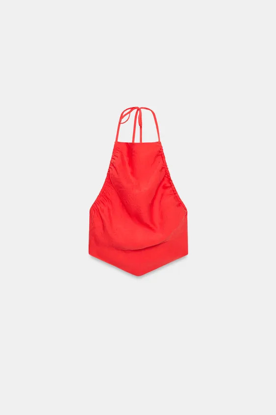 RUCHED HALTER TOP | Zara US