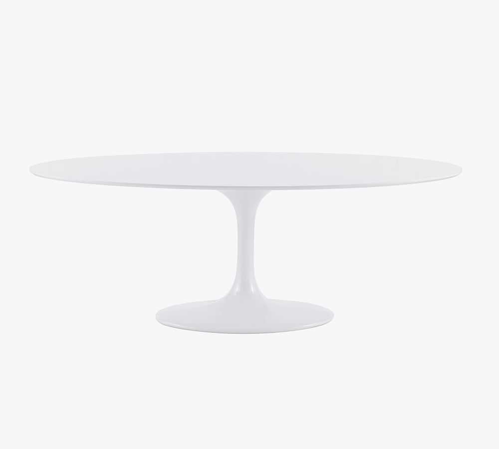 Aztec Oval Pedestal Dining Table, White, 79” | Pottery Barn (US)