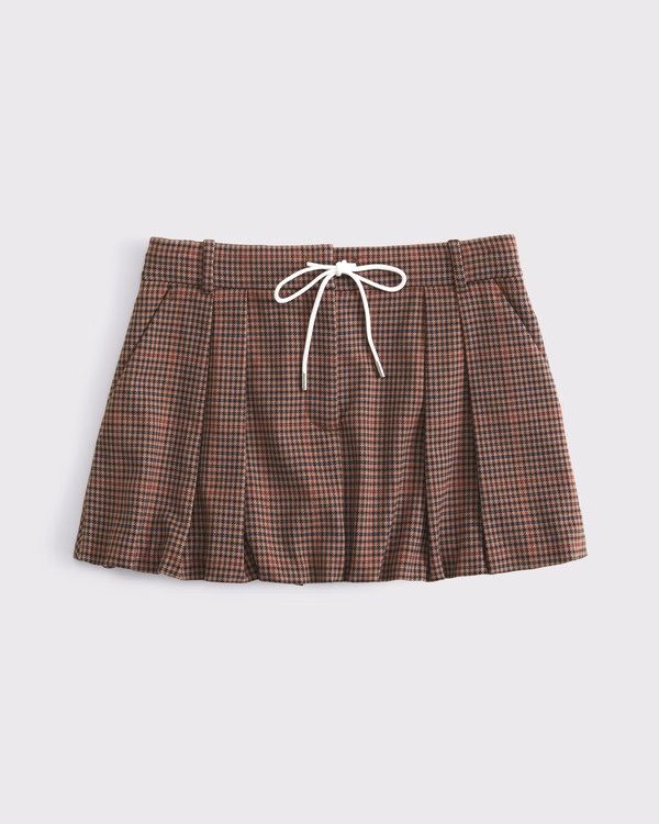 Women's Mid Rise Bubble Hem Mini Skort | Women's Clearance | Abercrombie.com | Abercrombie & Fitch (US)