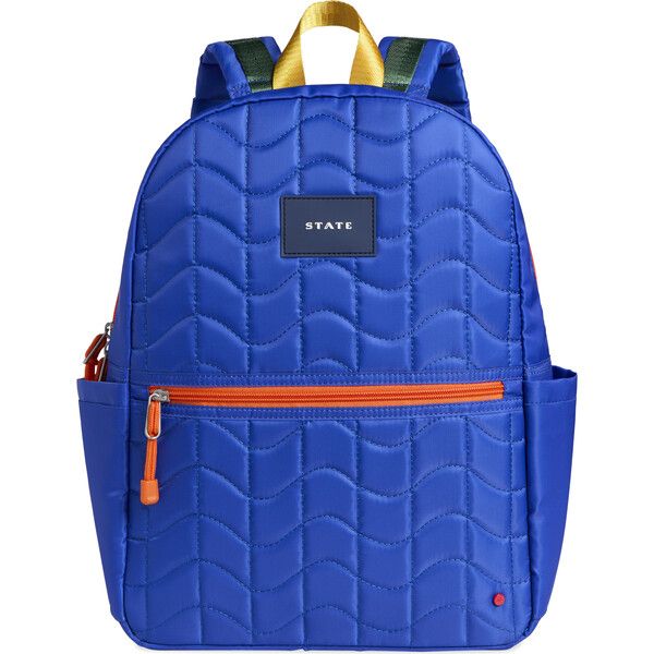 Kane Kids Travel Backpack, Blue Wiggly Puffer | Maisonette