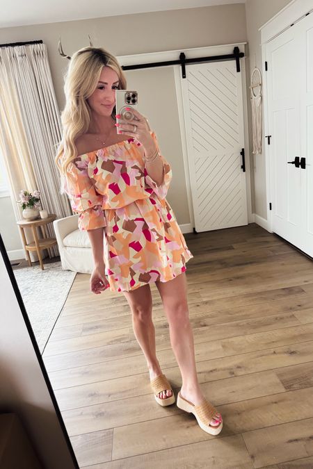 The perfect spring dress - a great find for any vacation you have planned, too!

Fashion  Fashion find  Fashion favorite  Spring outfit  Spring dress  Easter dress  Easter outfit  Off the shoulder dress  Patterned dress  Vacation dress  Vacation outfit

#LTKSeasonal #LTKfindsunder50 #LTKstyletip