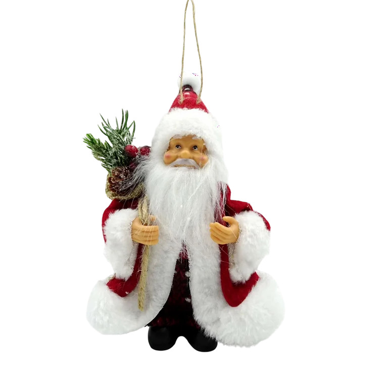 Red and White Santa Christmas Ornament, Heritage Holiday Theme, 5", by Holiday Time | Walmart (US)