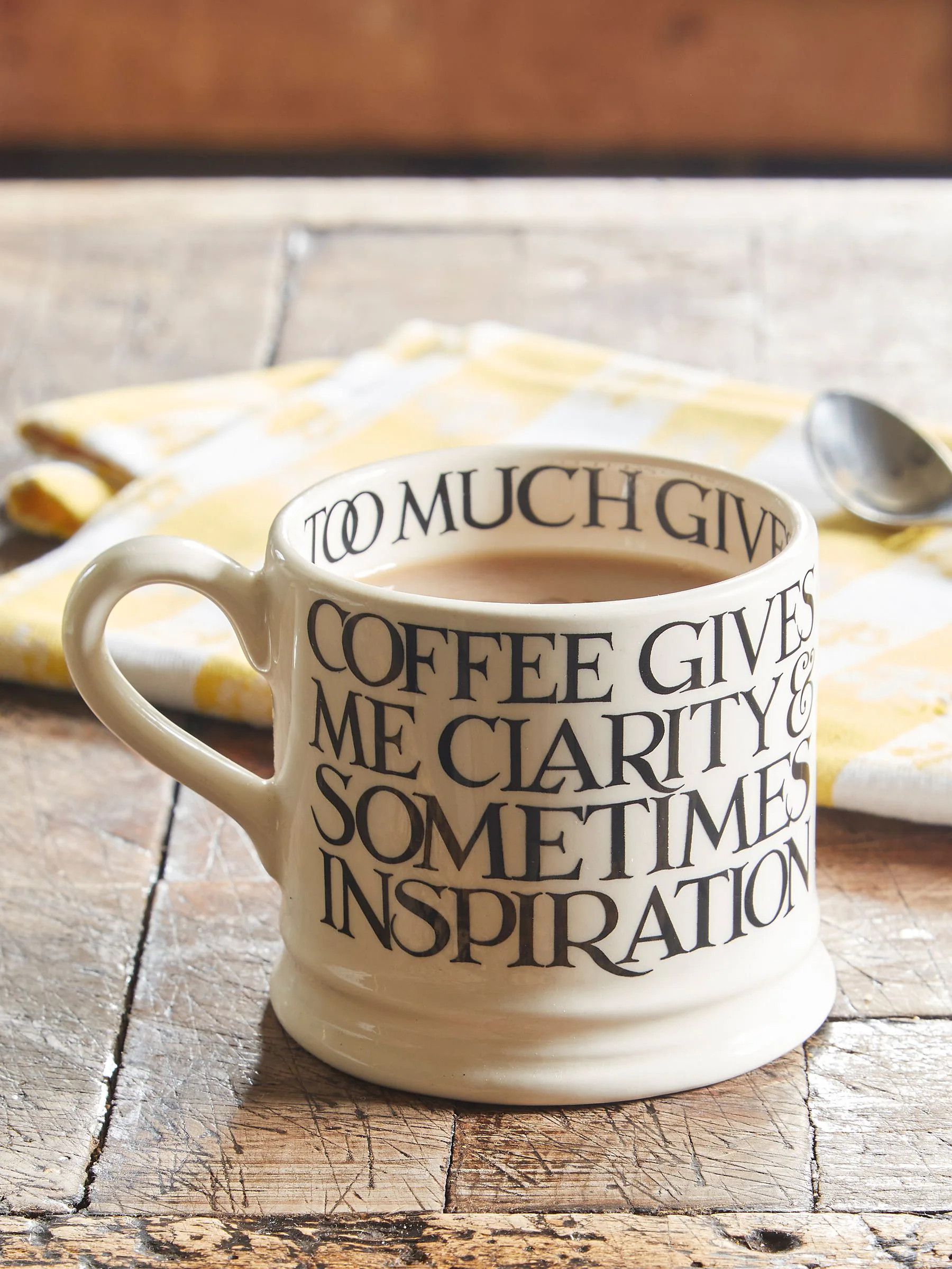 Emma Bridgewater Emma Bridgewater Cream Black Toast Small Mug | Next US