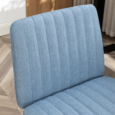 360° Swivel Office Chair - Blue, Customizable Height For Comfort, Breathable Upholstery, Metal Base, Foam Adjustable Better Posture, Thick Seat | Wayfair North America