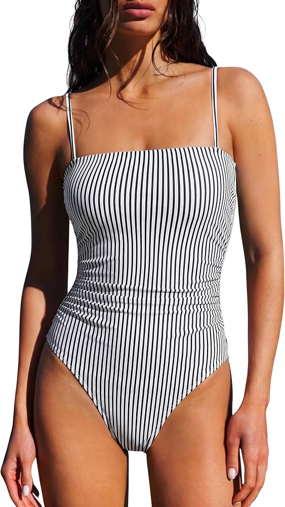 SUUKSESS Women Sexy One Piece Swimsuit Tummy Control Square Neck Bathing Suit | Amazon (US)