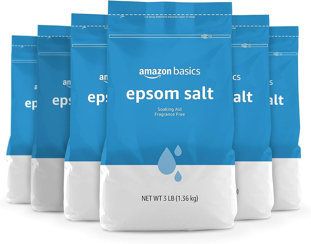 Amazon Basics Epsom Salt Soak, Magnesium Sulfate USP, 3 Pound, 6-Pack | Amazon (US)