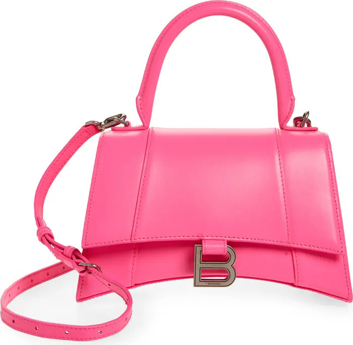 Small Hourglass Leather Top Handle Bag | Nordstrom