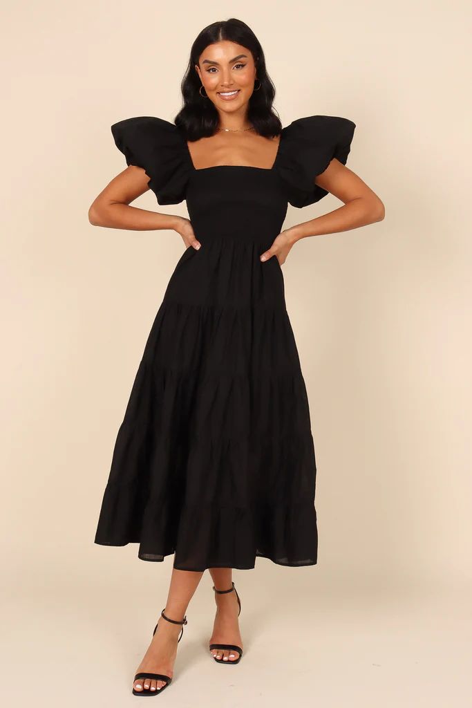 Morgan Tiered Dress - Black | Petal & Pup (US)