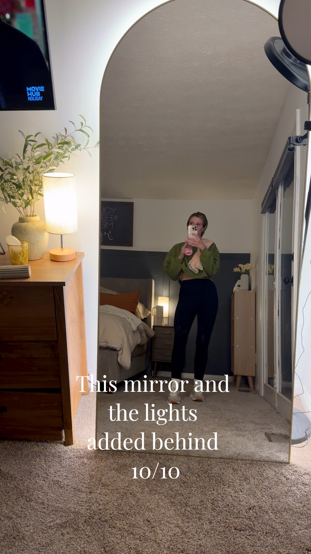 Added lights behind it and it is just 12/10  

#LTKHome #LTKfitnessgoals #LTKdayinmylife