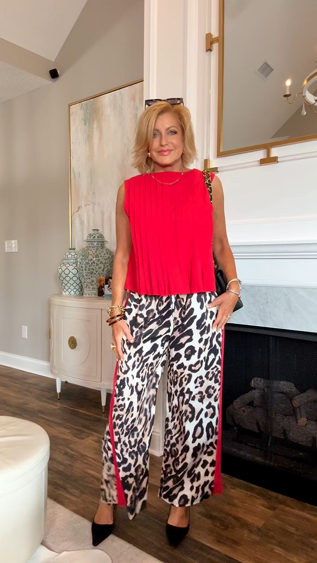 I never saw 🐆I didn’t love 
Tops/med  Red top I tied in back instead of front 
Blazer/med
Pants/med 

#LTKStyleTip #LTKWorkwear #LTKTravel