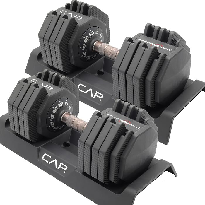CAP ADJUSTABELL Adjustable Dumbbell Set, Premium Quick Select Adjustable Weights for Strength Tra... | Amazon (US)