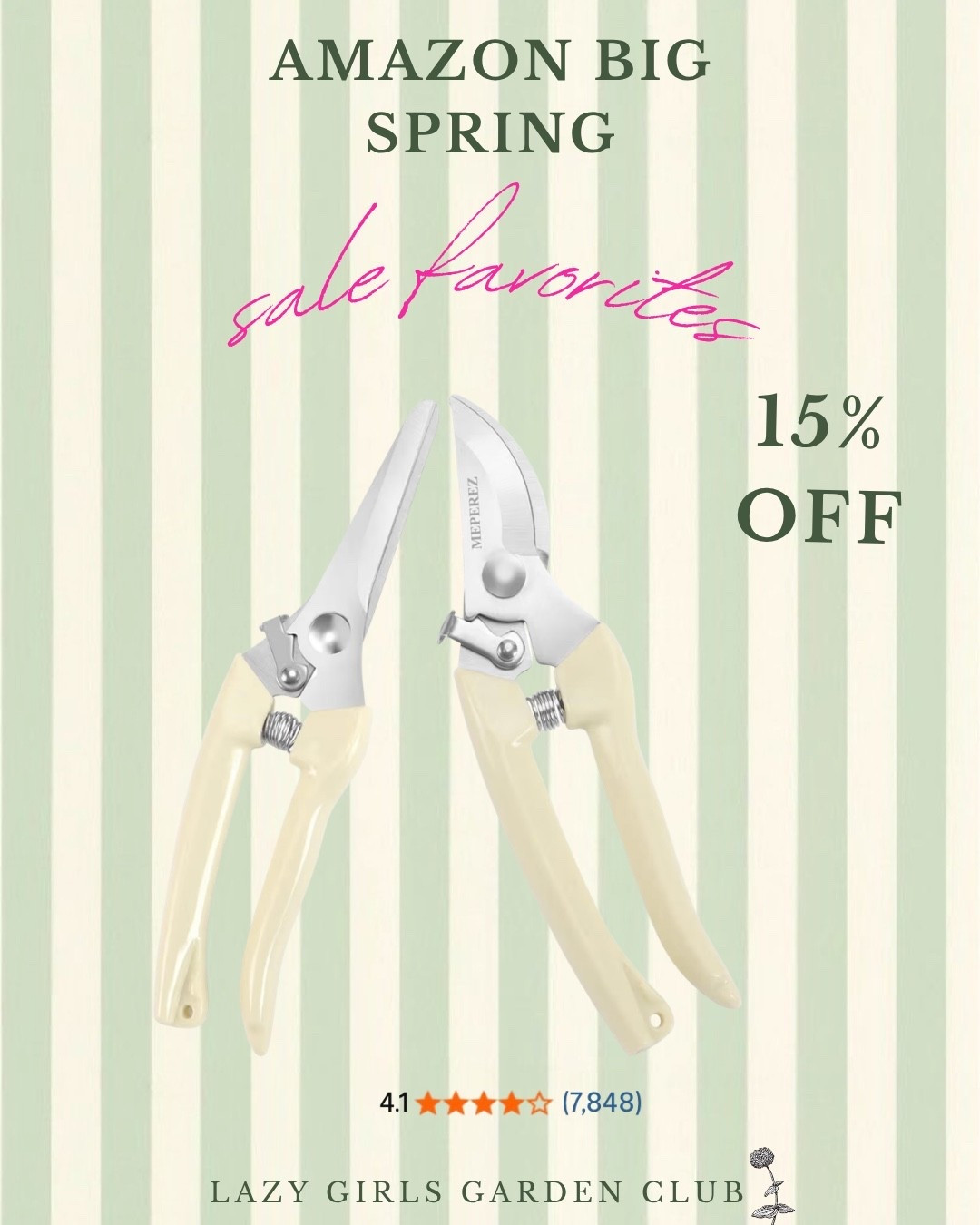 If you’ve been following me for a while, you know I use these garden shears allll the time! They’re currently on sale for 15% off today 🌸

#LTKSeasonal #LTKSaleAlert #LTKHome