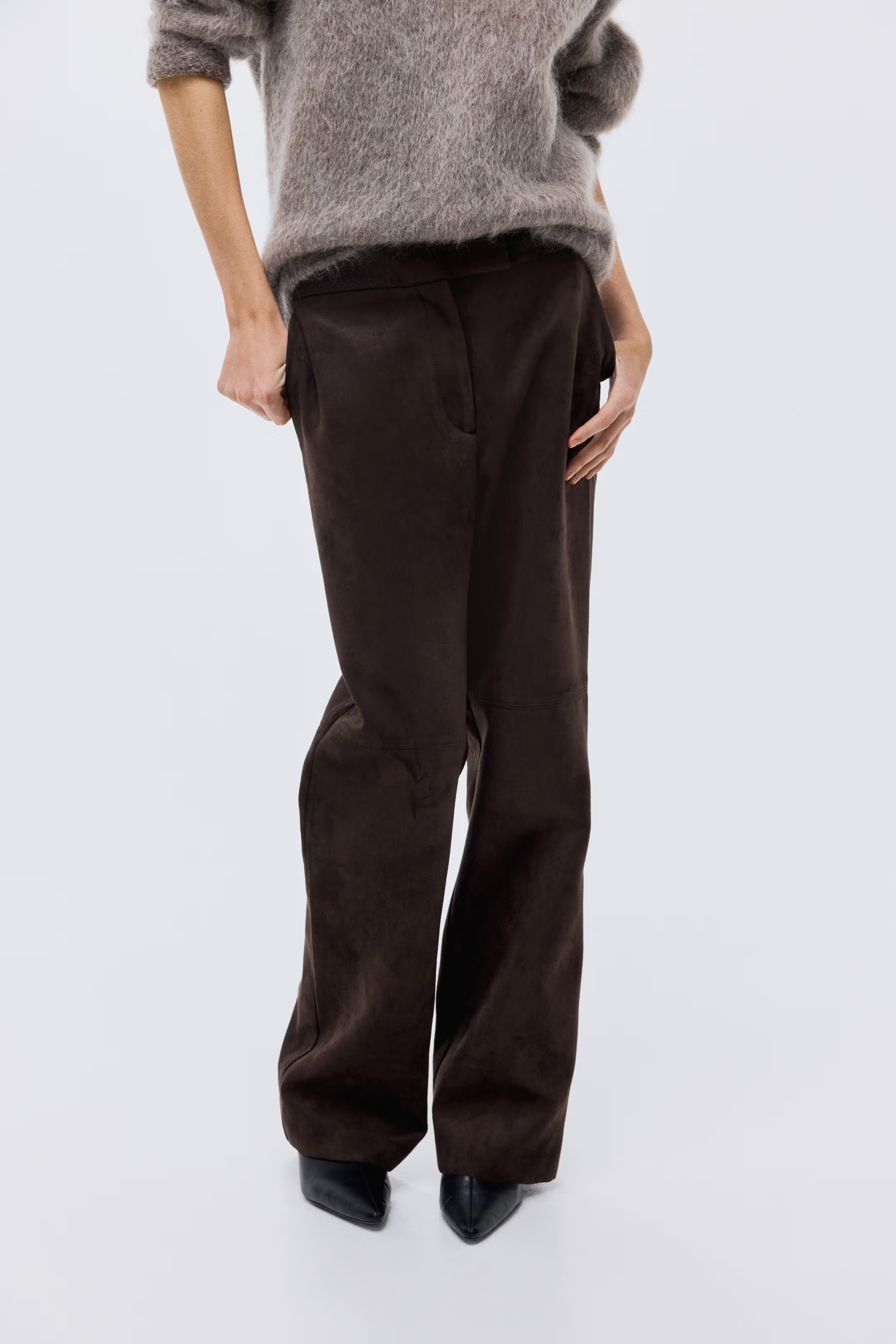 Straight-Leg Coated Pants | H&M (US + CA)