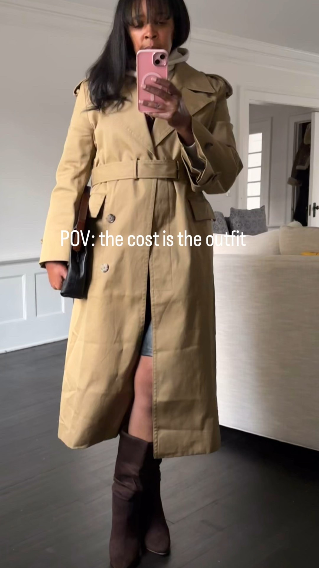 Classic trench coat slouchy boots Thanksgiving casual outfit #workwear #style #fashion #outfit #casual #trench #coat #LTLHoliday #sale Friendsgiving outfit 

#LTKootd #LTKWorkwear #LTKOver40