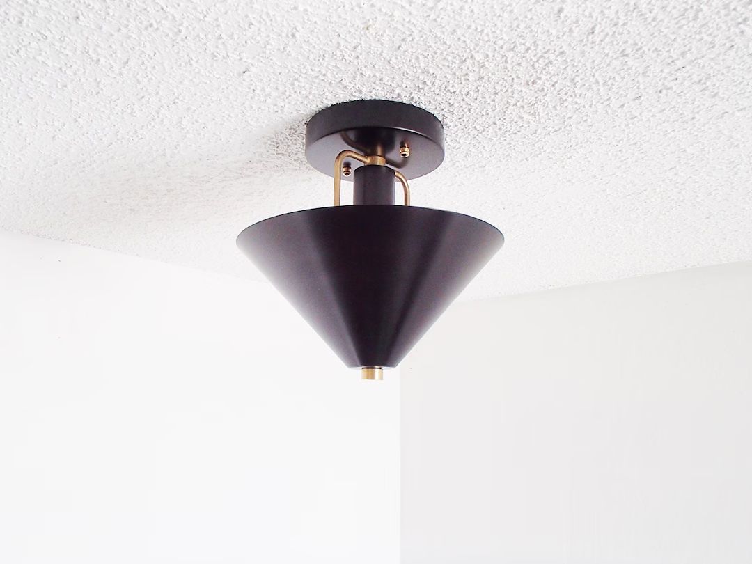 Modern Flush Mount - Minimalist Ceiling Light - Rustic - Industrial - Contemporary - Bathroom fix... | Etsy (US)