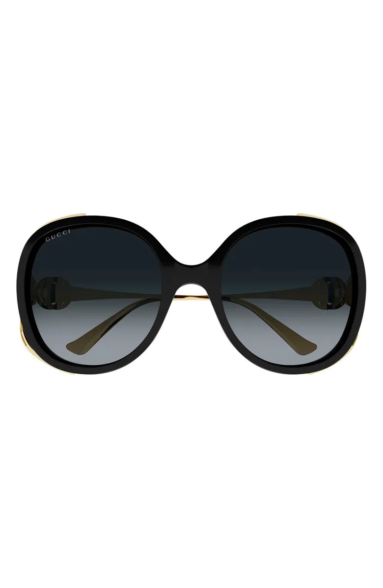 Gucci 56mm Gradient Oval Sunglasses | Nordstrom | Nordstrom