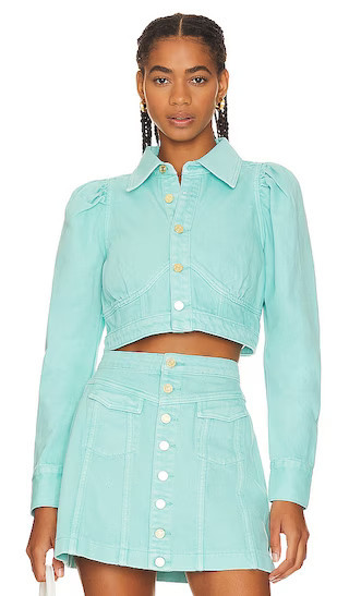 Aureta. Lottie Jacket in Teal. - size XS (also in S) | Revolve Clothing (Global)