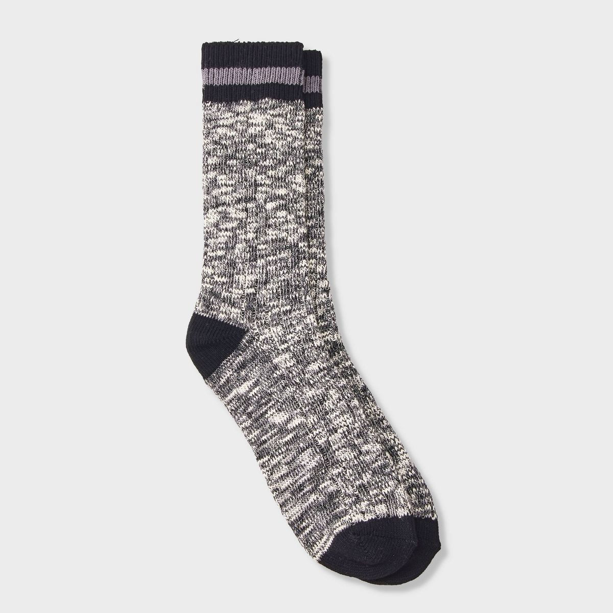 Men's Marl Crew Socks - Goodfellow & Co™ Black/Gray 6-12 | Target