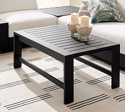 Malibu Metal Rectangular Outdoor Coffee Table (45") | Pottery Barn (US)