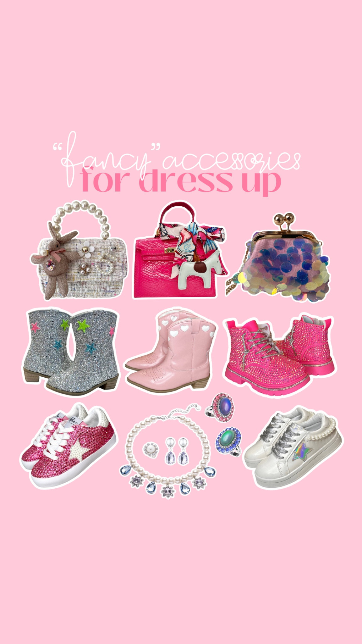 Dress up accessories 👑✨💕 

Mini Purses | Play Purses | Toddler Boots | Dress Up Shoes | Play Jewelry 

#LTKGiftGuide #LTKHalloween #LTKSeasonal