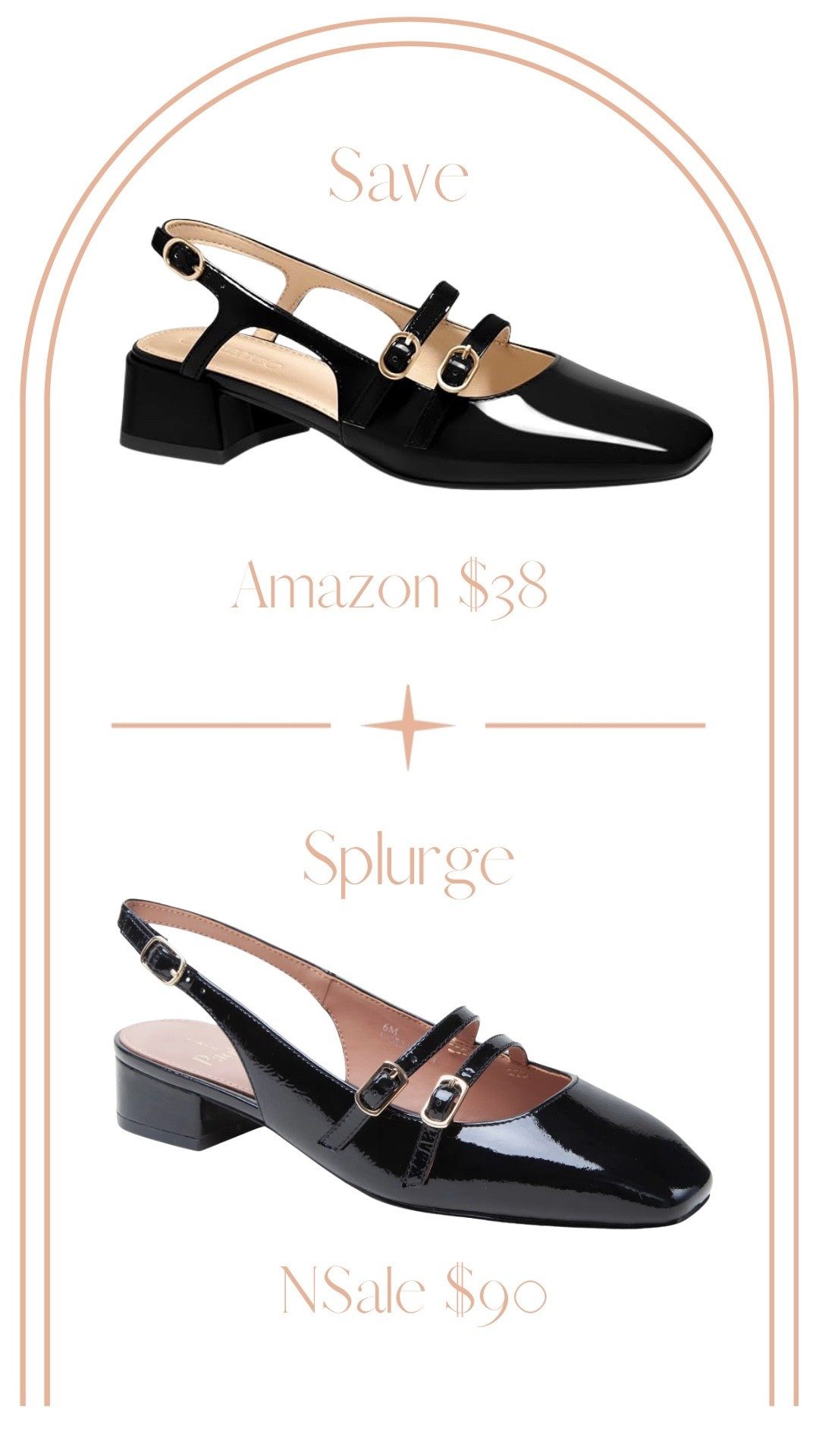 Save or Splurge, NSale edition! These black patent sling backs are darling and perfect for fall. 

#LTKShoeCrush #LTKFindsUnder50 #LTKSaleAlert