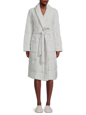 Martha Stewart Shawl Collar Puffer Robe on SALE | Saks OFF 5TH | Saks Fifth Avenue OFF 5TH