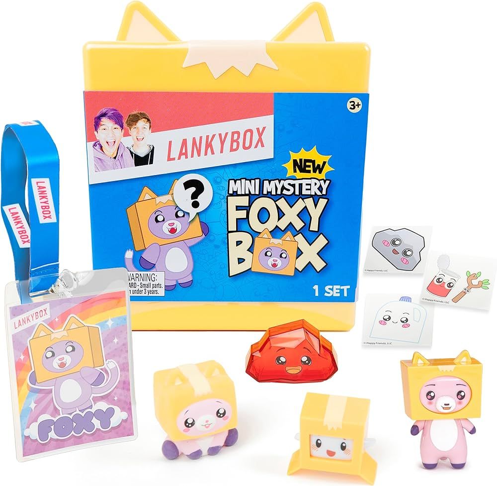 LankyBox Mini Foxy Mystery Box Foxy Mystery Box with 9 Exciting Toys to Discover Inside, Official... | Amazon (US)