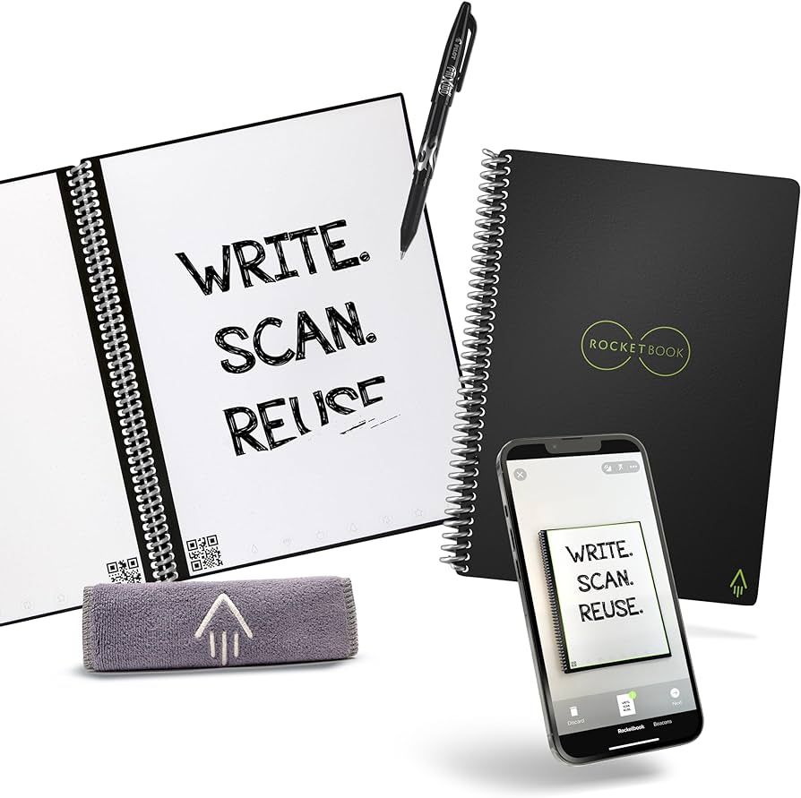 Rocketbook Core Reusable Smart Notebook | Innovative, Eco-Friendly, Digitally Connected Notebook ... | Amazon (US)