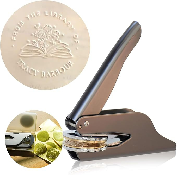 Custom Book Embosser Stamp Personalized for Book Lover, Personal Stamp Gift for Book, Ex Libris, ... | Amazon (US)