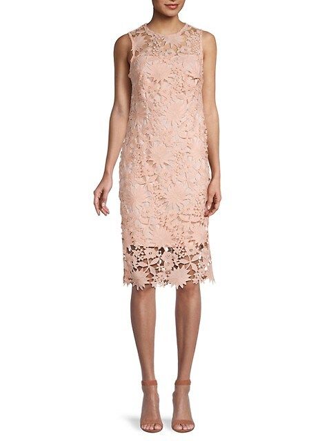 Calvin Klein ​Floral Lace Sheath Dress on SALE | Saks OFF 5TH | Saks Fifth Avenue OFF 5TH