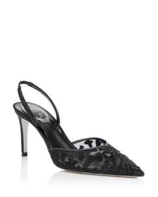 Rene Caovilla Women's Embellished Mesh Slingback Pumps | Bloomingdale's (US)
