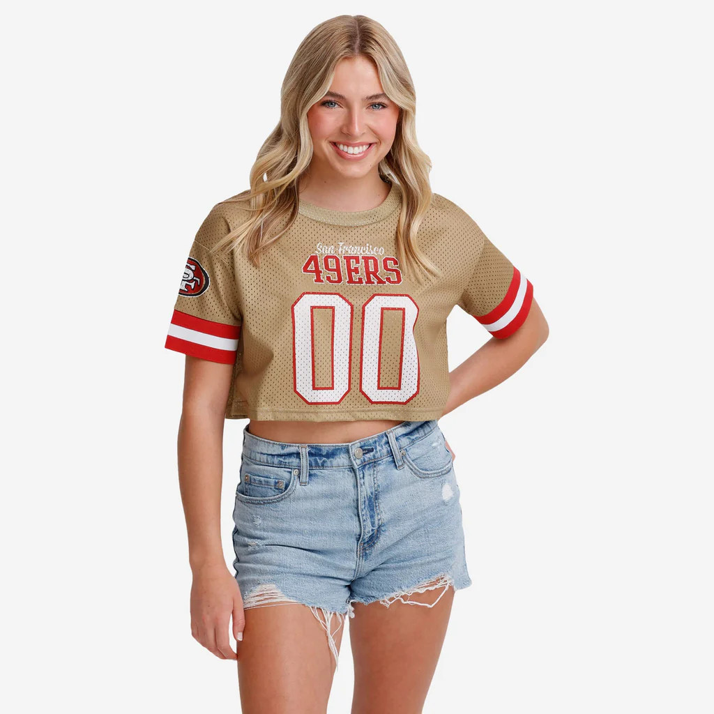 San Francisco 49ers Womens Gameday Mesh Crop Top | FOCO inc