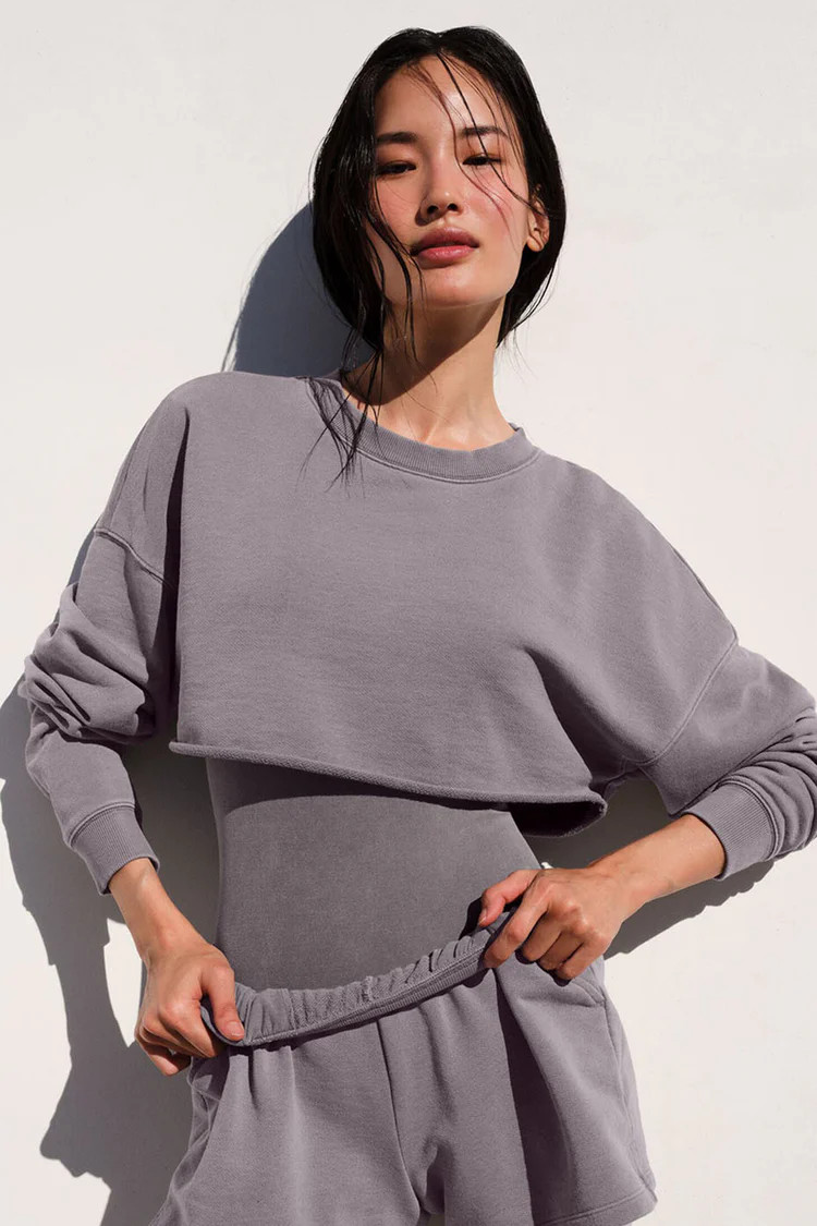 Washed Extreme Cropped Pullover | Alo Yoga (US)