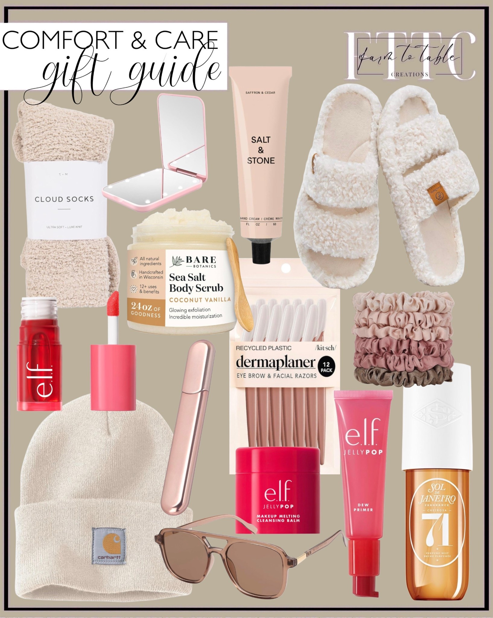 The Comfort & Care Gift Guidee

Follow @farmtotablecreations on Instagram for more home + style finds.

This Comfort & Care Gift Edit is filled with all my cozy Amazon favorites — soft socks, fluffy slippers, clean beauty essentials, winter accessories, scrunchies, dermaplaners, and the yummiest body care. Every piece is practical, affordable, and perfect for anyone who loves a little pampering during the colder months.

#amazon #amazonfinds #amazonfavorites #amazonholiday #cozygifts #selfcaregifts #neutralgifts #holidaygiftguide #giftideasforher #cozygiftguide #beautyessentials #winterfavorites #amazonbeauty #giftsforher #stockingstuffers #ltkholiday #ltkhome #ltkbeauty

#LTKGiftGuide #LTKselfcare #LTKBeauty