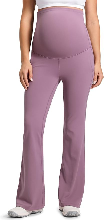 CRZ YOGA Butterluxe Maternity Flare Leggings Pockets 31'' - Workout Yoga Bootcut Pregnancy Womens... | Amazon (US)