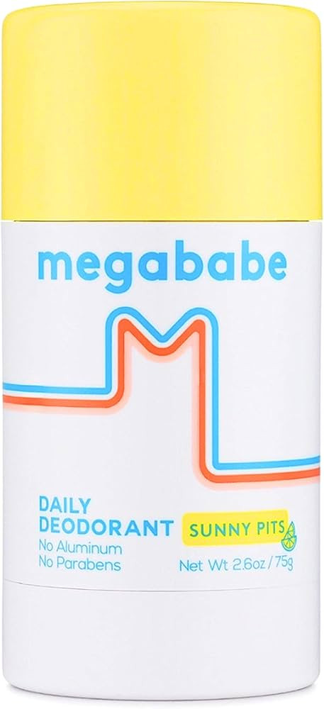 Megababe Daily Deodorant | Aluminum-Free, Clear & Clean (2.6 oz (Pack of 1), Sunny Pits) | Amazon (US)