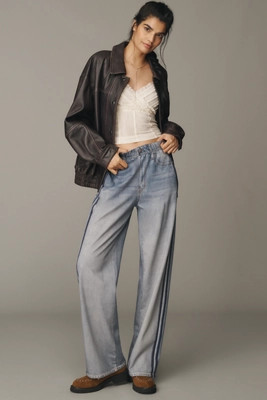 rag & bone Miramar High-Rise Wide-Leg Track Jeans | Anthropologie (US)
