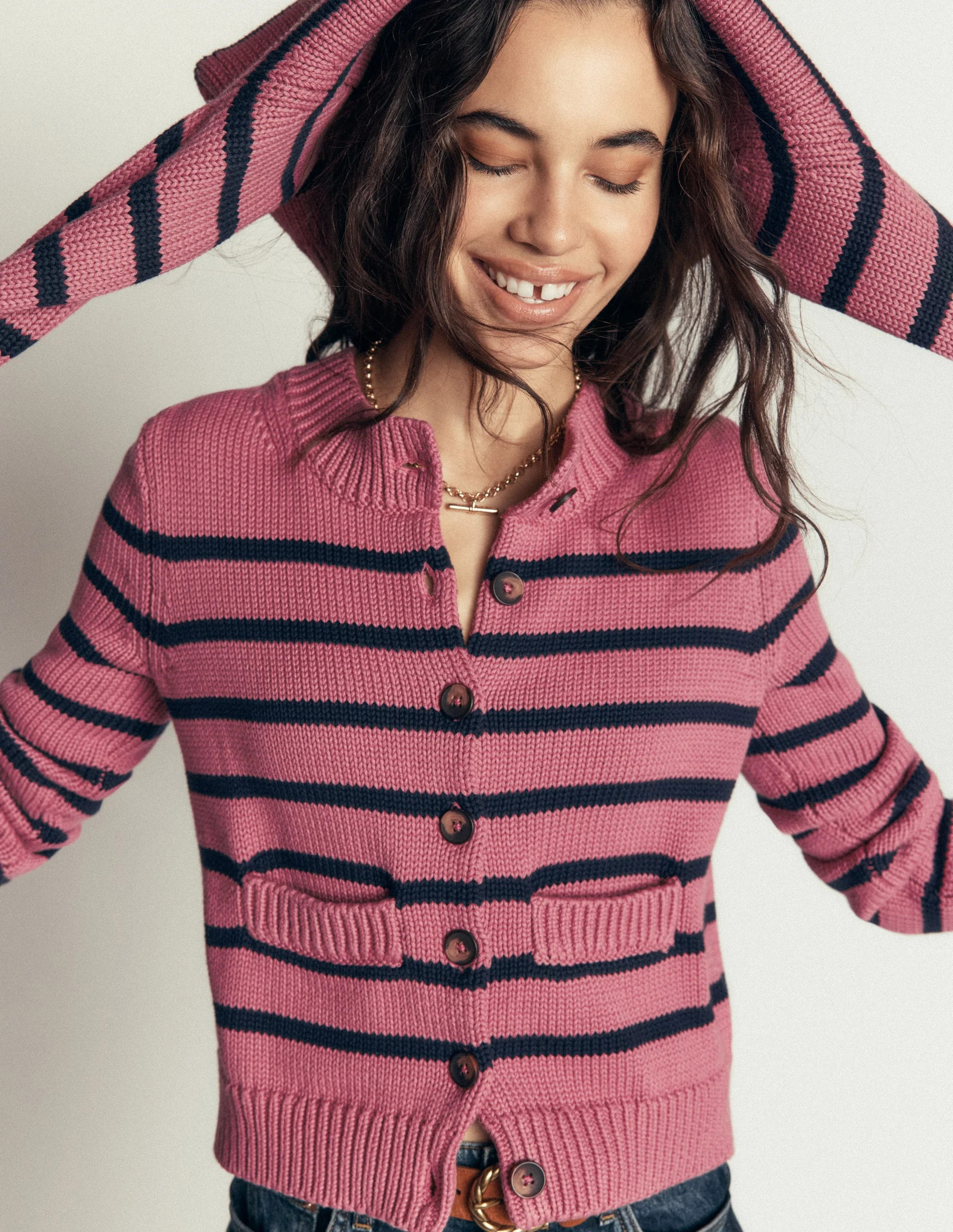 Lucy Chunky Cotton Cardigan-highland green | Boden (US)