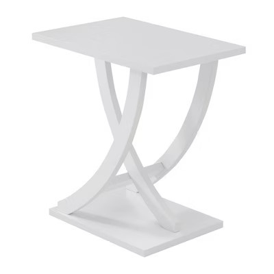 Breighton Home Newport Criss-Cross Chairside End Table in White | Target