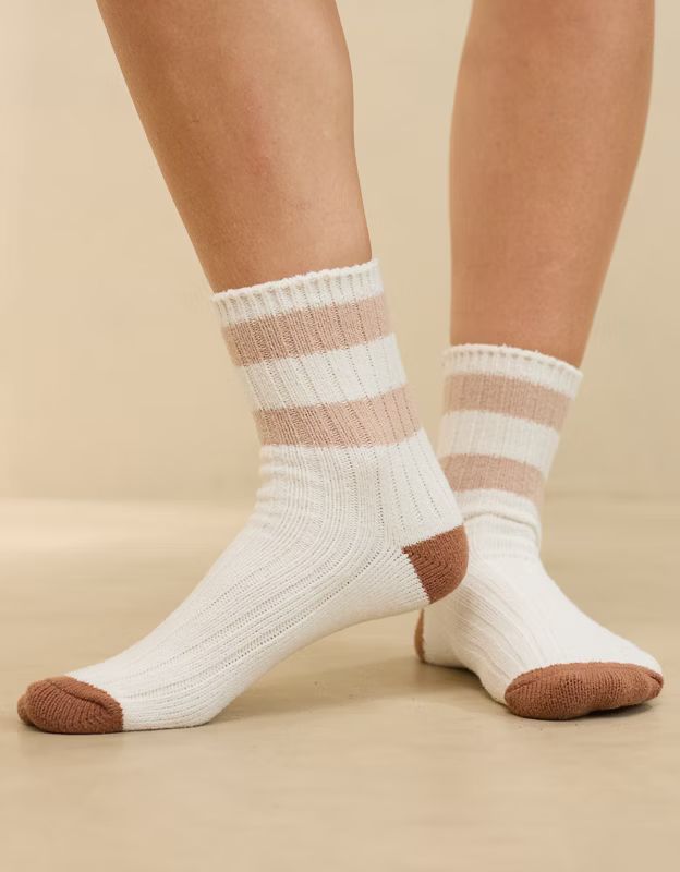 Aerie Colorblock Stripe Crew Socks | Aerie