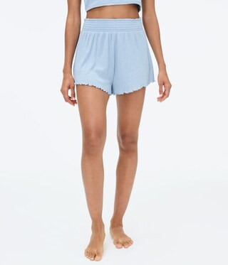 High-Rise Smocked Sleep Shorts | Aeropostale