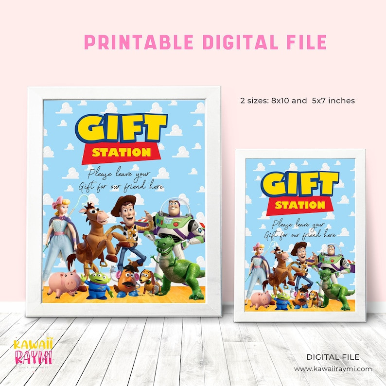 Toy Story Birthday Party Table Sign, Toy Story Gift Station Sign, Instant Download - Etsy | Etsy (US)