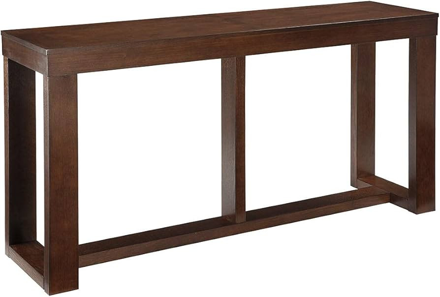 Signature Design by Ashley Watson Mid-Century Rectangular Sofa Table, Dark Brown | Amazon (US)