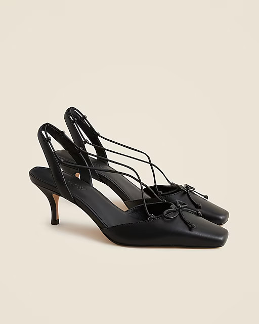 Leona strappy slingback heels in leather | J. Crew US