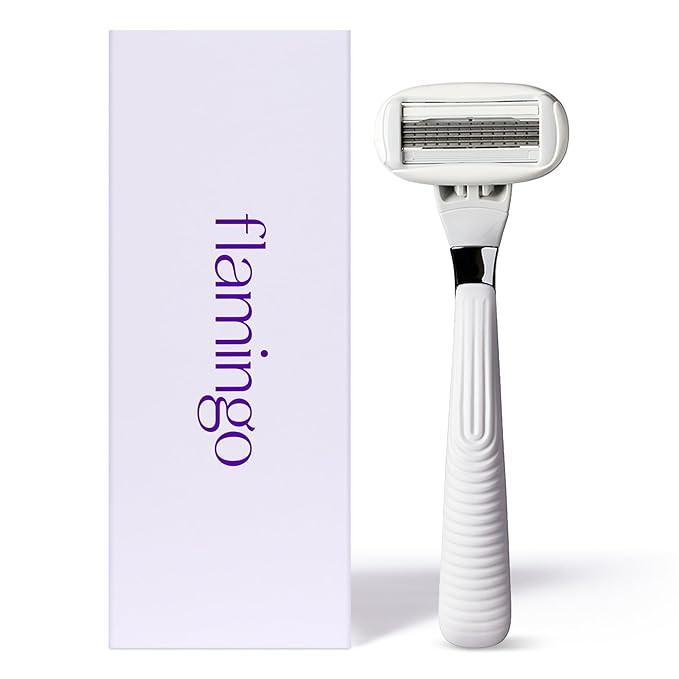 Flamingo Razors for Women, 1 Women's Razor Handle (Chrome) and 1 Razor Five-Blade Refill with Alo... | Amazon (US)