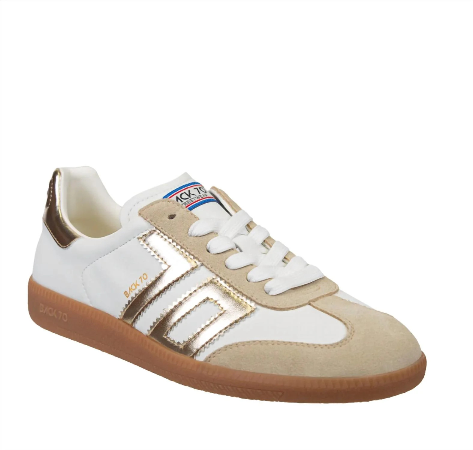 Women Cloud Sneakers In Biege/gold | Shop Simon