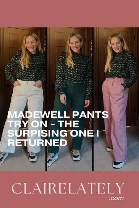 Trying on everyday pants that are not Jeans or leggings....These are 3 of the highest rated options from Madewell, including the viral wide-leg Harlow pant. 

If it's for work or switching up your mom life uniform, these are extremely comfortable to wear AND they are size inclusive, from petite to tall to plus. 
 
❤️ Claire Lately 

#LTKover40 #LTKmidsize #LTKstyletip